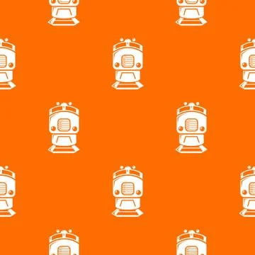 Train pattern vector orange イラスト素材