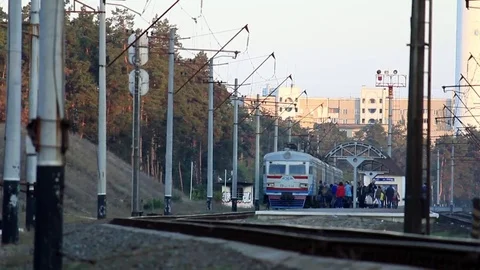  In The Train People Come Stock Footage 71153024