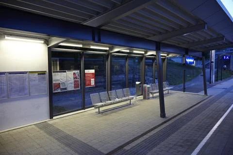 Train platform, Austria Stock Photos