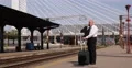 Train Platform Businessman Person Mobile Talk Travel Partner Departure Delays 4k or 4k+ Resolution