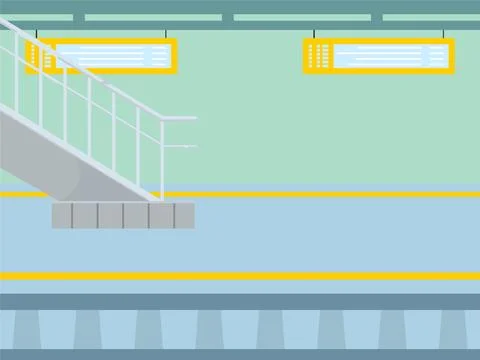 Train Platform Concept Illustration Stock Illustration