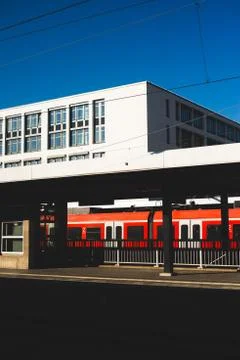Train at a Platform at Munich East Train Station Stock Photos