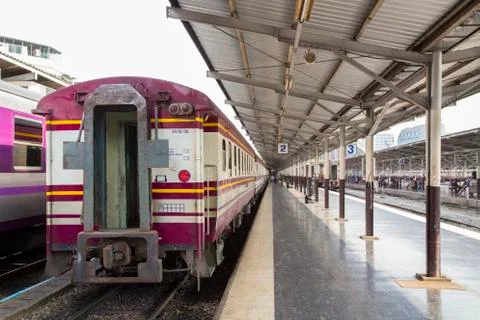 Train at the platform Stock Photos