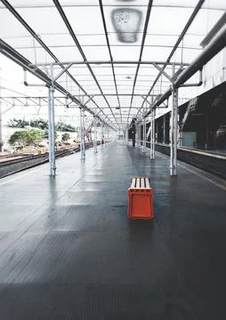 Train platform Foto stock