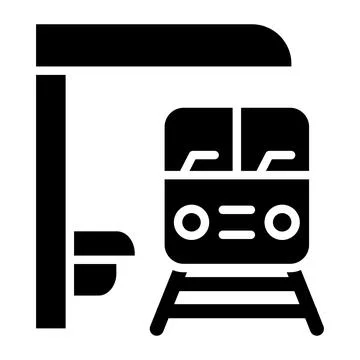 Train platform Vector Icon Design Illustration Stock Illustration