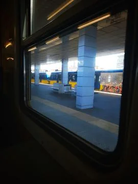 Train Platform View through Carriage Window Photos