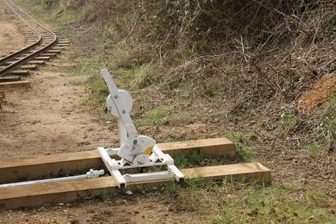 Train Points Lever. Stock Photos