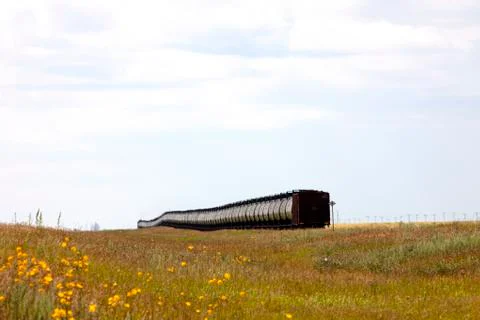 Train in the Prairies Stock-Fotos