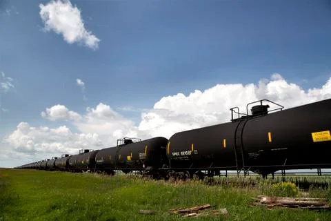 Train in the Prairies Stock-Fotos