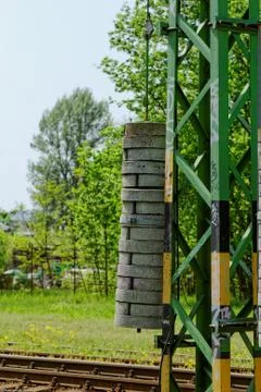Train pylon Stock Photos