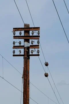Train pylon Stock Photos
