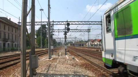 Train rail hub 08 Video stock 2103096