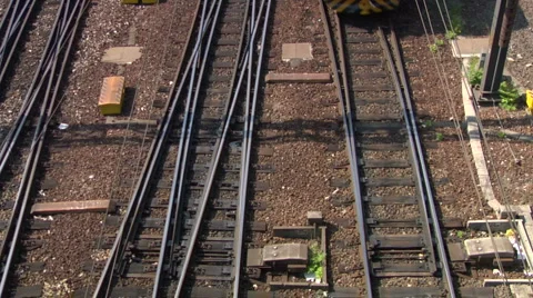 Train rail hub 13 Video stock 2103651