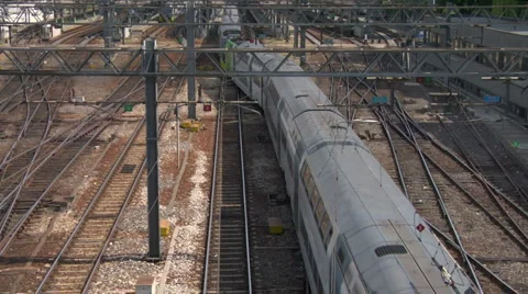 Train rail hub 20 Stock Footage 2206042