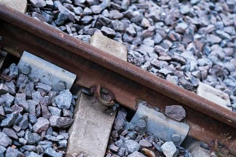 Train rail Stock Photos