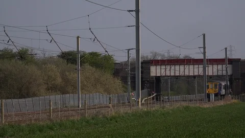 Train rail on west coast line England 4k UK Video stock 106545161
