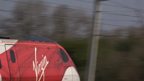 Train rail on west coast line England 4k UK Stock Footage 106545331