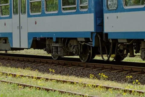 Train on railroad Stock Photos