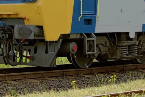 Train on railroad Stock Photos