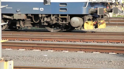 Train on the rails Stock Footage 36814361