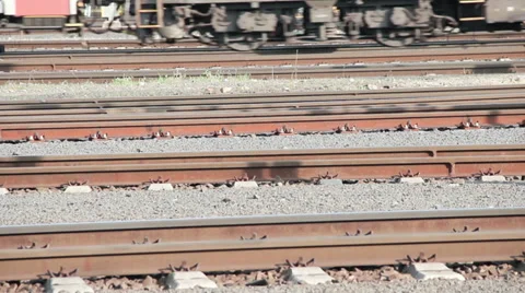 Train on the rails Stock Footage 36814917