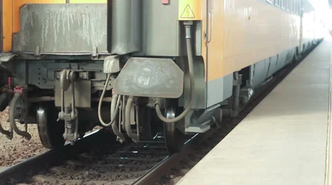 Train on the rails Stock Footage 36815754