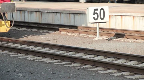 Train on the rails Stock Footage 36816040