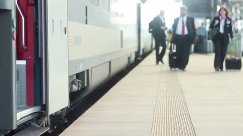 Train on the rails Stock Footage 36816099