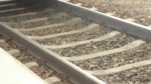 Train on the rails Stock Footage 36816202