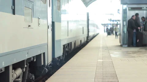 Train on the rails Stock Footage 36816279