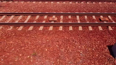Train Rails Stock Footage 83476214
