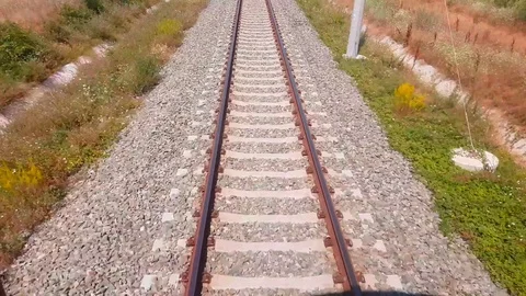 Train Rails Speed Stock Footage 83476045