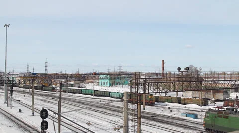 Train railway Stockbeeldmateriaal 36722322