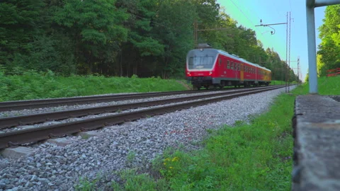 Train on railway Video stock 145820350