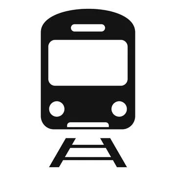 Train railway icon simple vector. Platform station Stock Illustration