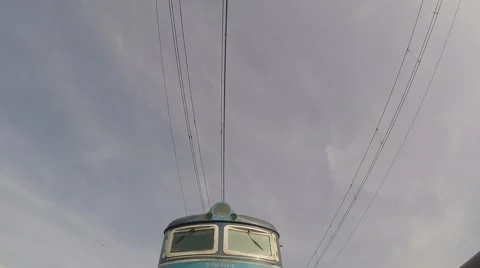 The train ran over the Camcorder Stock Footage 49490196