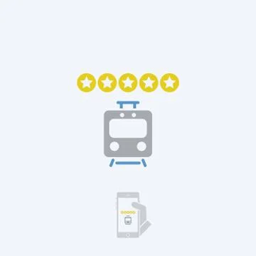 Train rating icon - Thin series Illustrazione stock