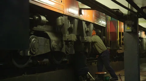 Train Repair Stock Footage 33402726