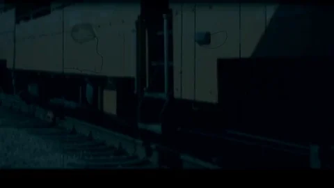 Train in retro shot Stock Footage 76377781