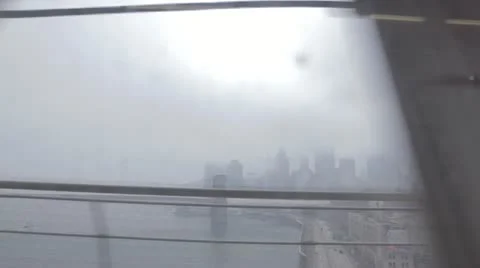 Train Ride into Brooklyn Stock Footage 21097221