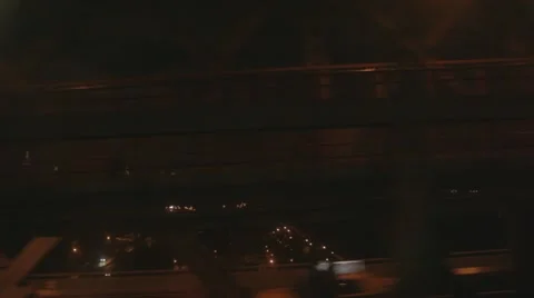 Train Ride into Brooklyn at night Vidéo 21244091