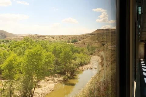 On the train ride in the Eastern Express, Dogu Ekspresi from Kars to Ankara,  Foto stock