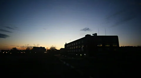 Train ride through construction  Stock Footage 398940