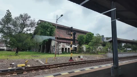 Train ride through landscapes on Java Island 스톡 동영상 336947179