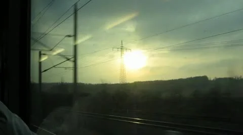 Train Ride in Winter through Northern Germany Video stock 12053969