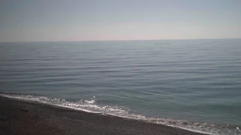 Train rides along the seashore Stock Footage 98129065