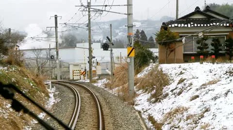 Train rides on rails. Stock Footage 21880388