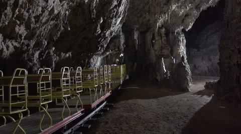 Train Rides Trough The Cave Stock Footage 50007950