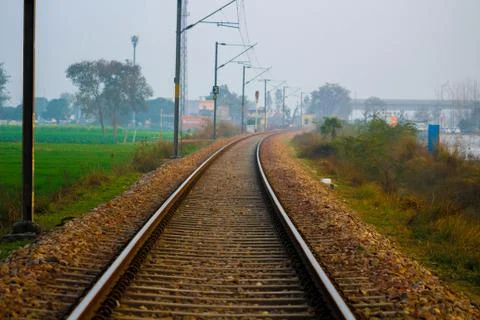 Train road Stockfoto's