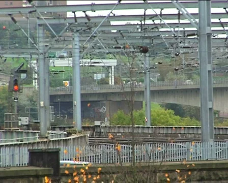 Train rounds bend 스톡 동영상 277546